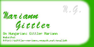 mariann gittler business card